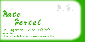 mate hertel business card